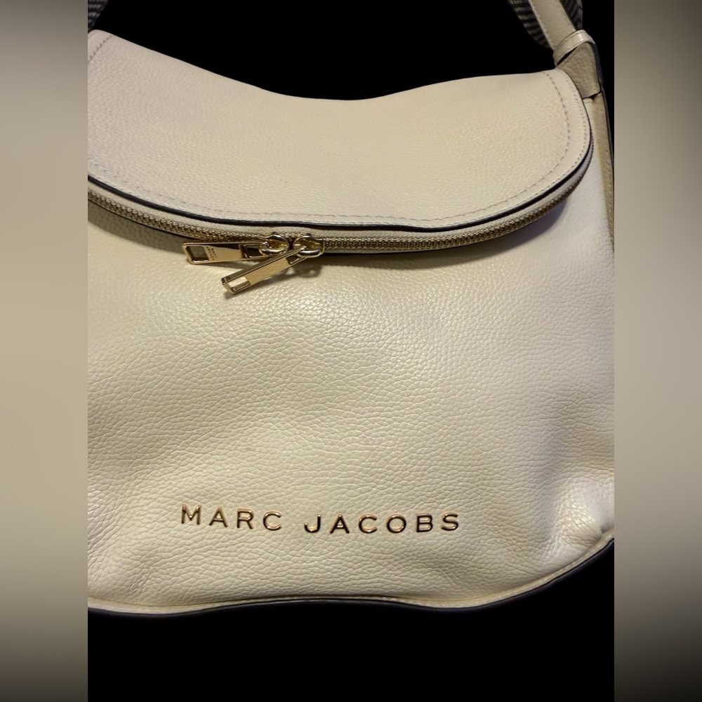 Marc Jacobs Shoulder Bag Purse Groove Leather Marshmallow - Picture 4 of 16